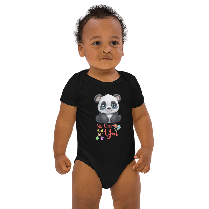 No One But You -organic cotton baby bodysuit-black