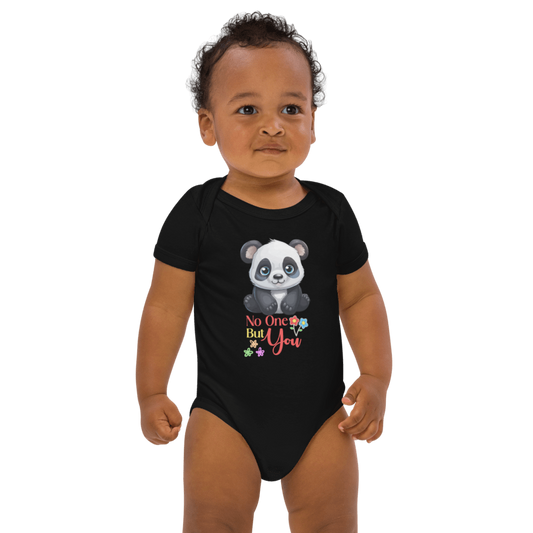 No One But You -organic cotton baby bodysuit-black