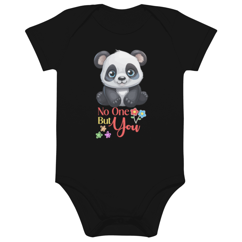No One But You -organic cotton baby bodysuit-black