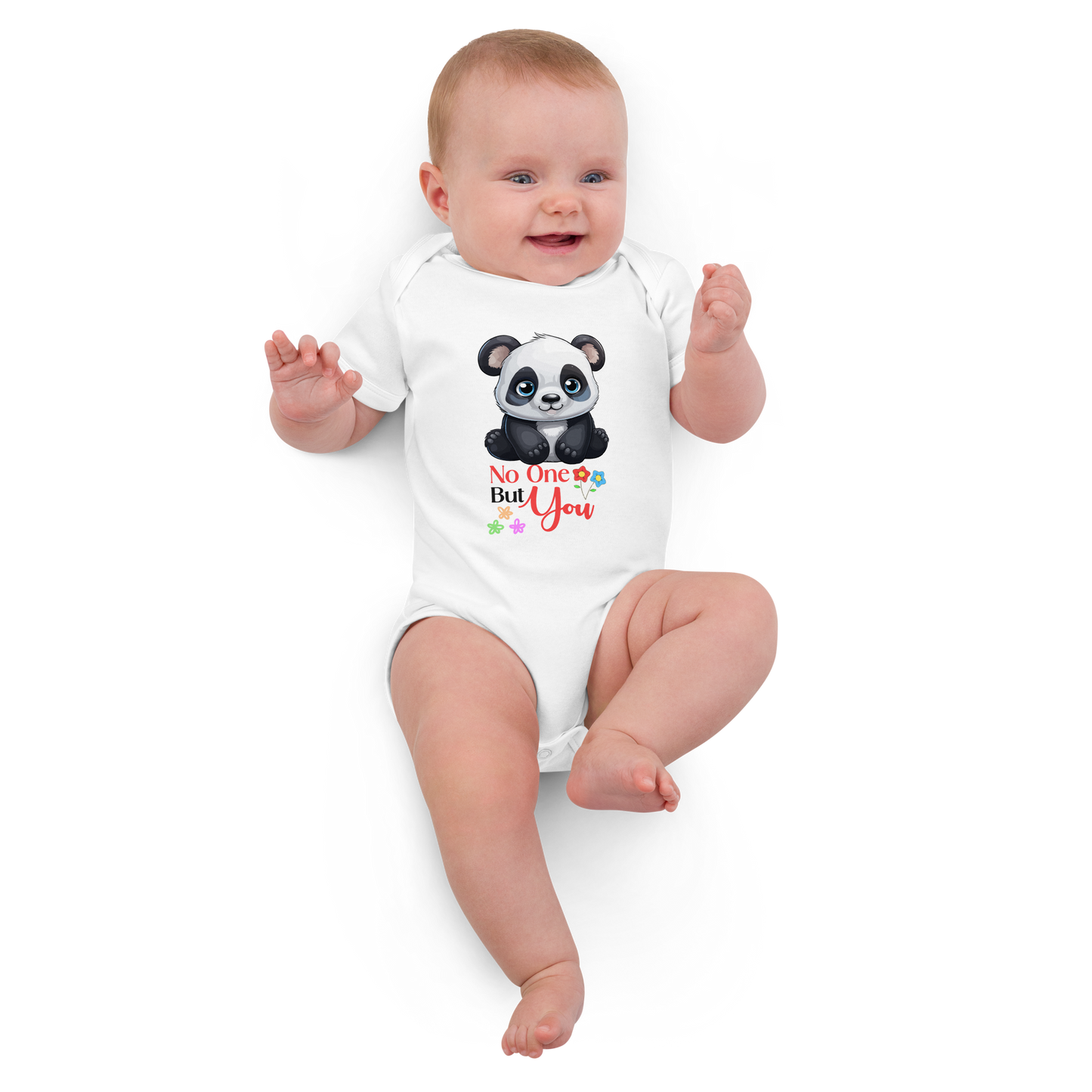 No One But You -Organic cotton baby bodysuit-white