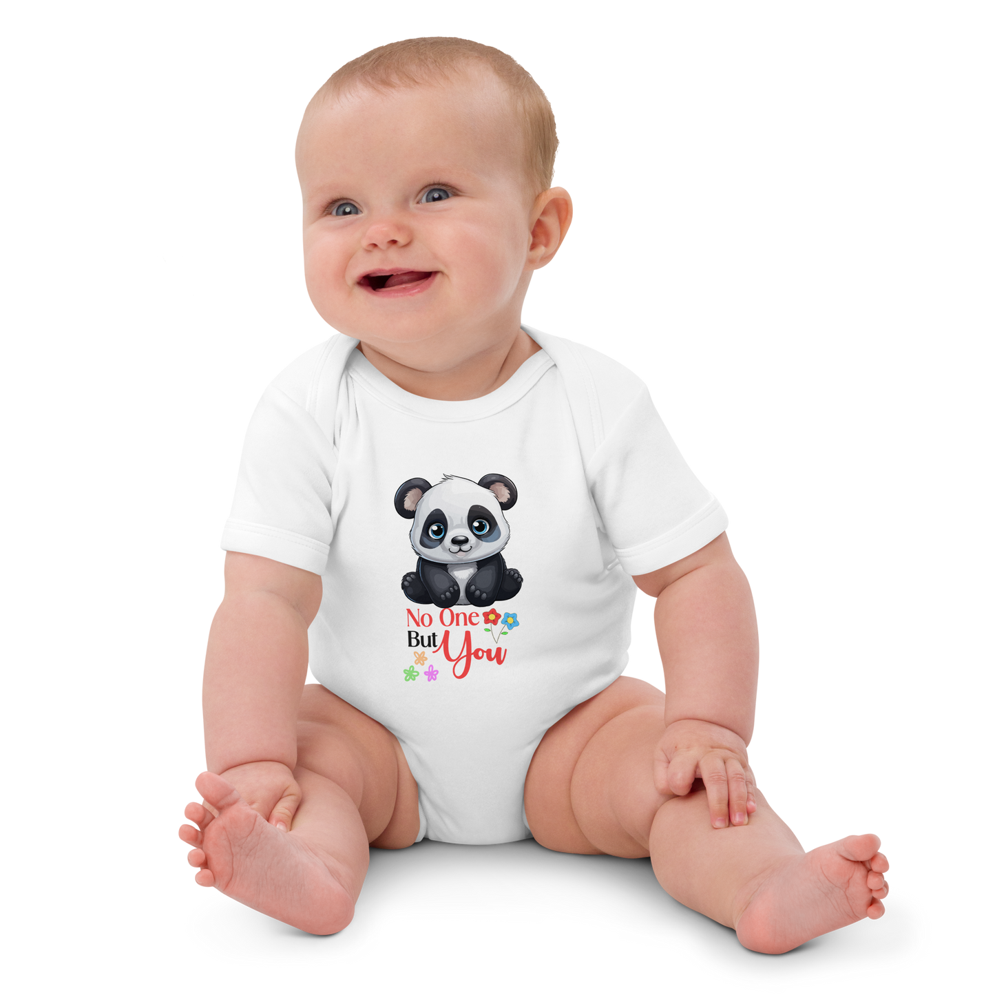 No One But You -Organic cotton baby bodysuit-white