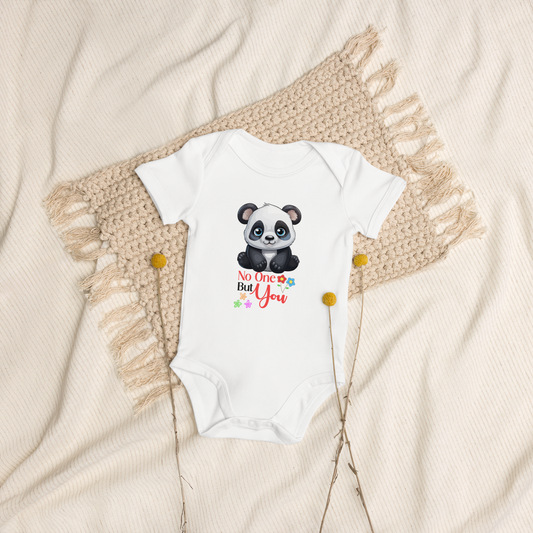 No One But You -Organic cotton baby bodysuit-white